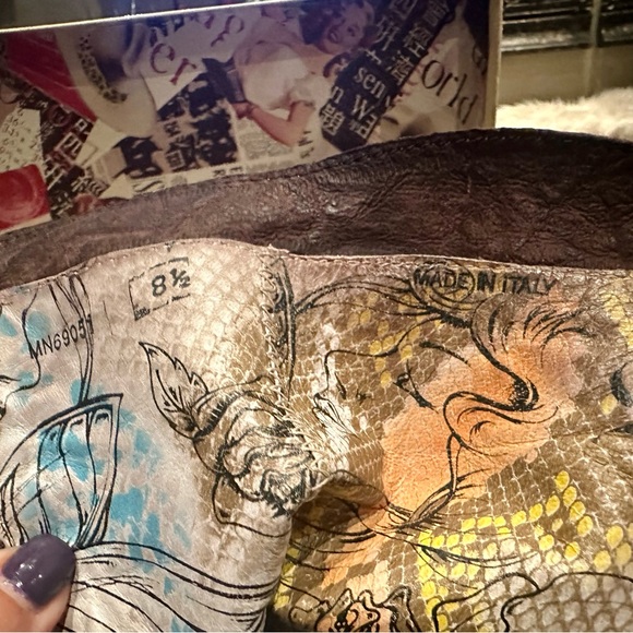 100% leather Mark Nason Siren boots with luxurious animal print lining sz 8.5 - Picture 6 of 16